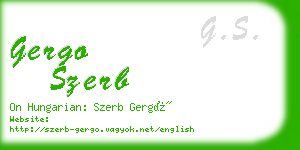 gergo szerb business card